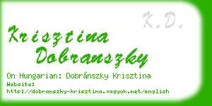 krisztina dobranszky business card